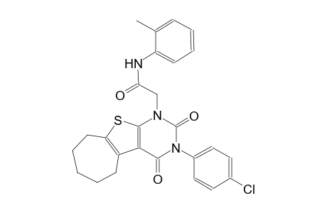 2-(3-(4-chlorophenyl)-2,4-dioxo-3,4,6,7,8,9-hexahydro-2H-cyclohepta[4,5]thieno[2,3-d]pyrimidin-1(5H)-yl)-N-(2-methylphenyl)acetamide