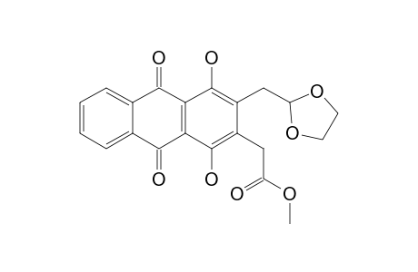 METHYL-[3-(1',3'-DIOXOLAN-2'-YL-METHYL)-1,4-DIHYDROXY-9,10-DIOXO-9,10-DIHYDRO-ANTHRACEN-2-YL]-ACETATE