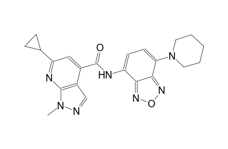 6-cyclopropyl-1-methyl-N-[7-(1-piperidinyl)-2,1,3-benzoxadiazol-4-yl]-1H-pyrazolo[3,4-b]pyridine-4-carboxamide