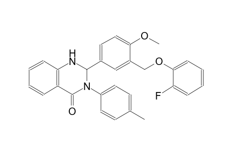 2-{3-[(2-fluorophenoxy)methyl]-4-methoxyphenyl}-3-(4-methylphenyl)-2,3-dihydro-4(1H)-quinazolinone