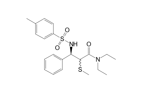 sys/anti-N,N-Diethyl-2-methylsulfanyl-3-phenyl-3-(toluene-4-sulfonamido)propionamide