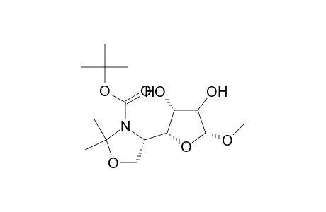 3-Oxazolidinecarboxylic acid, 2,2-dimethyl-4-(tetrahydro-3,4-dihydroxy-5-methoxy-2-furanyl)-, 1,1-dimethylethyl ester, [2R-[2.alpha.(R*),3.alpha.,4.alpha.,5.alpha.]]-