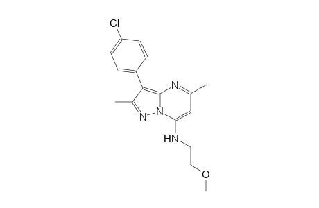3-(4-chlorophenyl)-N-(2-methoxyethyl)-2,5-dimethylpyrazolo[1,5-a]pyrimidin-7-amine