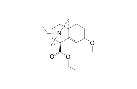 Ethyl (1R*,7S*)-9-ethyl-4-methoxy-9-azabicyclo[5.3.3.0(1,6)]tridec-5-ene-7-carboxylate