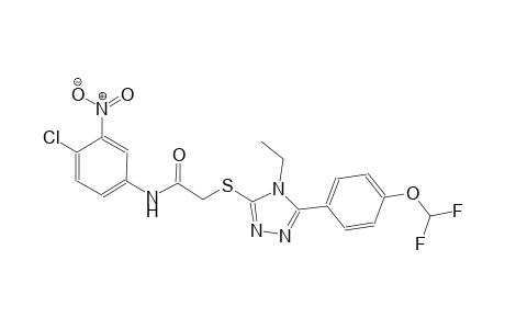 N-(4-chloro-3-nitrophenyl)-2-({5-[4-(difluoromethoxy)phenyl]-4-ethyl-4H-1,2,4-triazol-3-yl}sulfanyl)acetamide