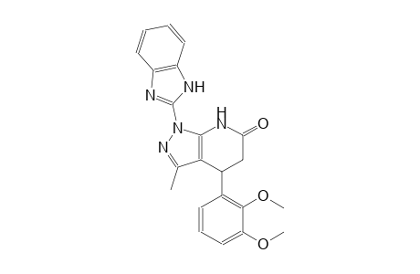 6H-pyrazolo[3,4-b]pyridin-6-one, 1-(1H-benzimidazol-2-yl)-4-(2,3-dimethoxyphenyl)-1,4,5,7-tetrahydro-3-methyl-