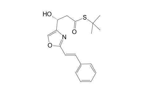 S-tert-Butyl (3R)-3-hydroxy-4-(2-styryloxazol-4-yl)propanethioate