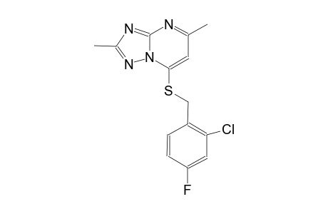 [1,2,4]triazolo[1,5-a]pyrimidine, 7-[[(2-chloro-4-fluorophenyl)methyl]thio]-2,5-dimethyl-