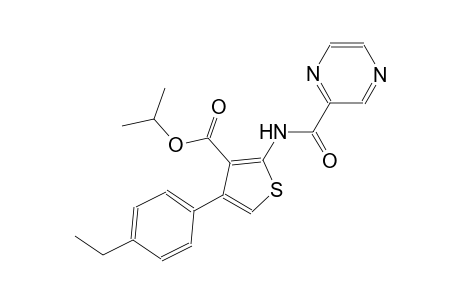 isopropyl 4-(4-ethylphenyl)-2-[(2-pyrazinylcarbonyl)amino]-3-thiophenecarboxylate