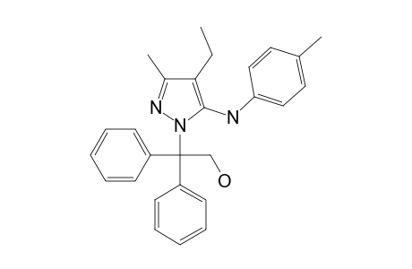 2-[4-ethyl-3-methyl-5-[(4-methylphenyl)amino]pyrazol-1-yl]-2,2-di(phenyl)ethanol