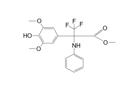 Methyl 2-anilino-3,3,3-trifluoro-2-(4-hydroxy-3,5-dimethoxyphenyl)propanoate