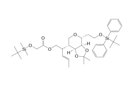 [3aS-[3a.alpha.,4.alpha.,7a.alpha.,7.alpha.(3E,2S*)]]-tetrahydro-2,2-dimethyl-4-[2-[[(1,1-dimethylethyl)diphenylsilyl]oxy]ethyl]-.alpha.-(1-propenyl)-4H-1,3-dioxolo[4,5-c]pyran-7-ethanol [[(1,1-dimethylethyl)dimethylsilyl]oxy]acetate