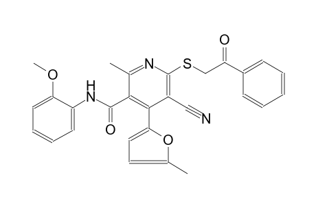 5-cyano-N-(2-methoxyphenyl)-2-methyl-4-(5-methyl-2-furanyl)-6-(phenacylthio)-3-pyridinecarboxamide