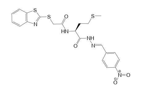 2-Benzothiazolylthioacetyl L-methionyl 4'-nitro-benzylidene hydrazone
