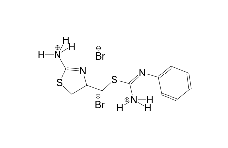 4-({[(E)-ammonio(phenylimino)methyl]sulfanyl}methyl)-4,5-dihydro-1,3-thiazol-2-aminium dibromide