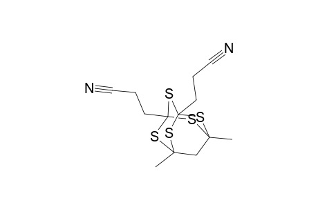 2,4,6,8,9-Pentathiatricyclo[3.3.1.1(3,7)]decane-1,5-dipropanenitrile, 3,7-dimethyl-