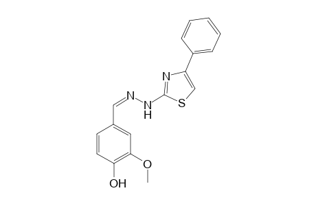 2-(3-Methoxy-4-hydroxybenzylidine)hydrazinyl-4-phenylthiazole