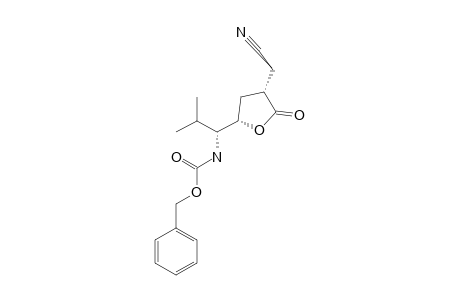 (3'S,5'S,1''S)-2-[5-[1-(BENZYLOXYCARBONYLAMINO)-2-METHYLPROPYL]-2-OXOTETRAHYDRO-3-FURANYL]-ACETONITRILE