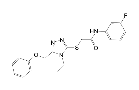 2-{[4-ethyl-5-(phenoxymethyl)-4H-1,2,4-triazol-3-yl]sulfanyl}-N-(3-fluorophenyl)acetamide