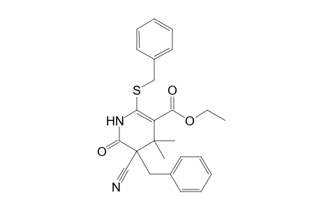 Ethyl 5-benzyl-2-benzylsulfanyl-4,4-dimethyl-6-oxo-5-cyano-1,4,5,6-tetrahydropyridine-3-carboxylate