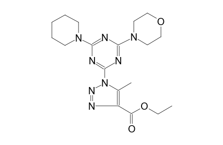 5-Methyl-1-(4-morpholino-6-piperidino-s-triazin-2-yl)triazole-4-carboxylic acid ethyl ester