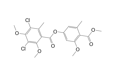 4,2-Cresotic acid, 6-methoxy-, methyl ester, 3,5-dichloro-4,6-dimethoxy-o-toluate