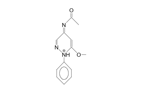 5-Acetamido-3-methoxy-2-phenyl-1,4-dihydro-pyridazinium cation