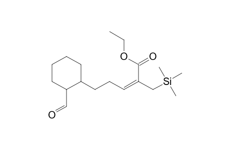 Ethyl 5-(2-formylcyclohexyl)-2-(trimethylsilylmethyl)-pent-2-enoate