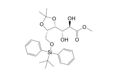 Methyl 6-O-(t-butyldiphenylsilyl)-4,5-O-isopropylidene-L-mannonate