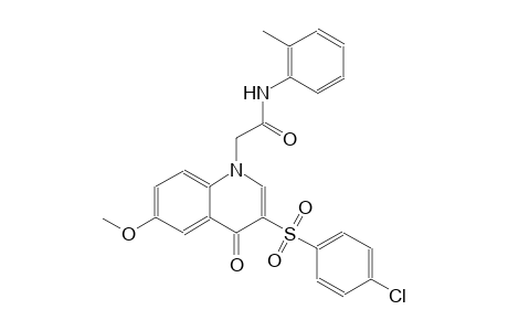 1-quinolineacetamide, 3-[(4-chlorophenyl)sulfonyl]-1,4-dihydro-6-methoxy-N-(2-methylphenyl)-4-oxo-
