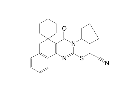 2-((3-cyclopentyl-4-oxo-4,6-dihydro-3H-spiro[benzo[h]quinazoline-5,1'-cyclohexan]-2-yl)thio)acetonitrile