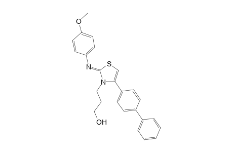 3-(4-[1,1'-biphenyl]-4-yl-2-[(4-methoxyphenyl)imino]-1,3-thiazol-3(2H)-yl)-1-propanol
