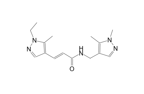 (2E)-N-[(1,5-dimethyl-1H-pyrazol-4-yl)methyl]-3-(1-ethyl-5-methyl-1H-pyrazol-4-yl)-2-propenamide