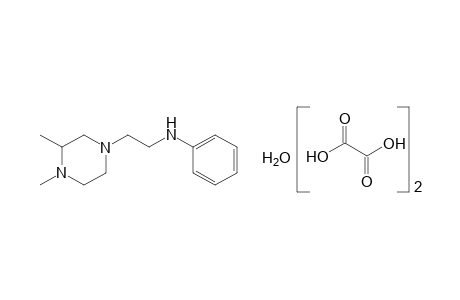 1-(2-anilinoethyl)-3,4-dimethylpiperazine, oxalate, hydrate(1:2:1)