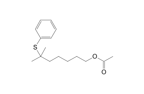 6-Methyl-6-(phenylthio)heptyl acetate