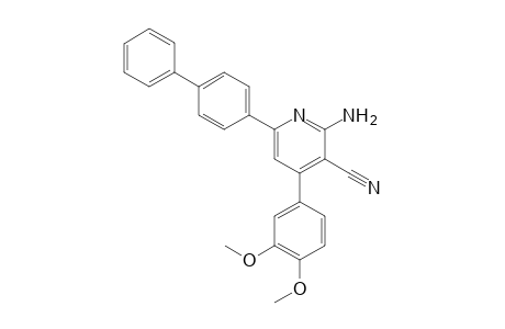 6-([1,1'-biphenyl]-4-yl)-2-amino-4-(3,4-dimethoxyphenyl)nicotinonitrile