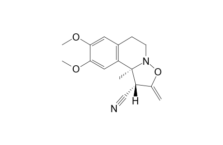 cis-1,5,6,10b-Tetrahydro-8,9-dimethoxy-10b-methyl-2-methylene-2H-isoxazolo[3,2-a]isoquinoline-1-carbonitrile