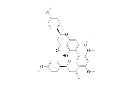 [6,8'-Bi-4H-1-benzopyran]-4,4'-dione, 2,2',3,3'-tetrahydro-5-hydroxy-5',7,7'-trimethoxy-2,2'-bis(4-methoxyp henyl)-, [S-(R*,R*)]-