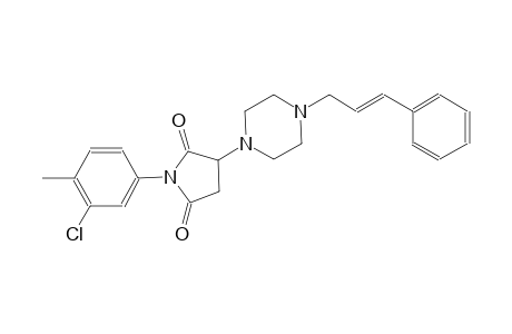 1-(3-chloro-4-methylphenyl)-3-{4-[(2E)-3-phenyl-2-propenyl]-1-piperazinyl}-2,5-pyrrolidinedione