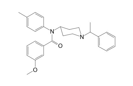 3-methoxy-N-4-methylphenyl-N-[1-(1-phenylethyl)piperidin-4-yl]benzamide