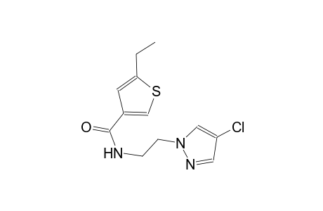 N-[2-(4-chloro-1H-pyrazol-1-yl)ethyl]-5-ethyl-3-thiophenecarboxamide