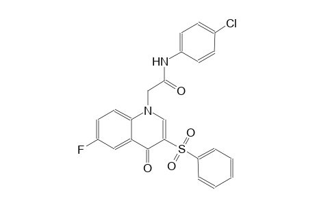 1-quinolineacetamide, N-(4-chlorophenyl)-6-fluoro-1,4-dihydro-4-oxo-3-(phenylsulfonyl)-