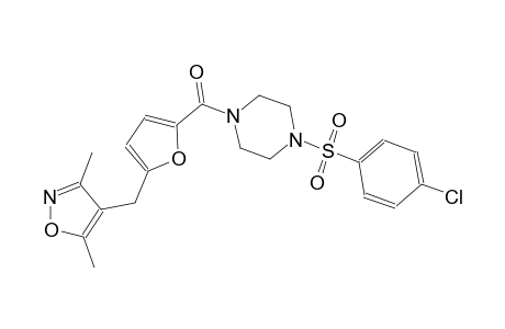 1-[(4-chlorophenyl)sulfonyl]-4-{5-[(3,5-dimethyl-4-isoxazolyl)methyl]-2-furoyl}piperazine