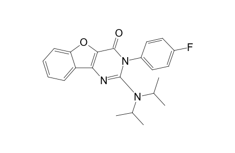 2-Diisopropylamino-3-(4-fluoro-phenyl)-benzofuro[3,2-d]pyrimidin-4(3H)-one