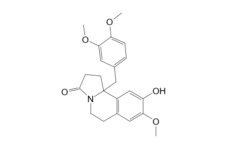 10b-(3,4-dimethoxybenzyl)-9-hydroxy-8-methoxy-1,5,6,10b-tetrahydropyrrolo[2,1-a]isoquinolin-3(2H)-one