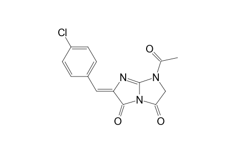 (6Z)-1-acetyl-6-(4-chlorobenzylidene)-2H-imidaz[1,2-a]imidazole-3,5-quinone