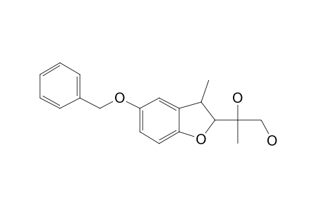 5-BENZYLOXY-2-(1',2'-DIHYDROXY-1'-METHYLETHYL)-3-METHYL-2,3-DIHYDROBENZO-[B]-FURANE