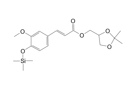 (2,2-Dimethyl-1,3-dioxolane-4-yl)methyl ferulate, mono-TMS