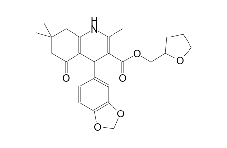 3-quinolinecarboxylic acid, 4-(1,3-benzodioxol-5-yl)-1,4,5,6,7,8-hexahydro-2,7,7-trimethyl-5-oxo-, (tetrahydro-2-furanyl)methyl ester