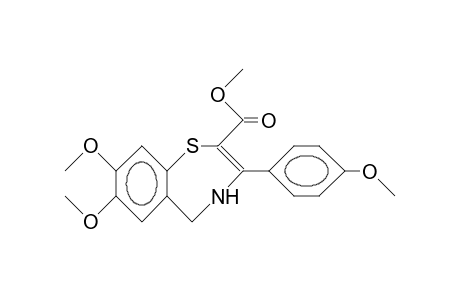 2-Carbomethoxy-3-(4-methoxy-phenyl)-7,8-dimethoxy-4,5-dihydro-1,4-benzothiazepine